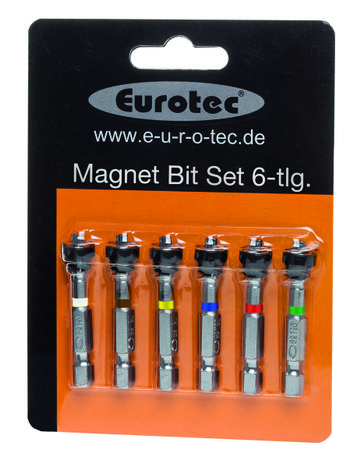Magnet-Bit-Set 50 mm 6-teilig TX 10/15/20/25/30/40 - Eurotec
